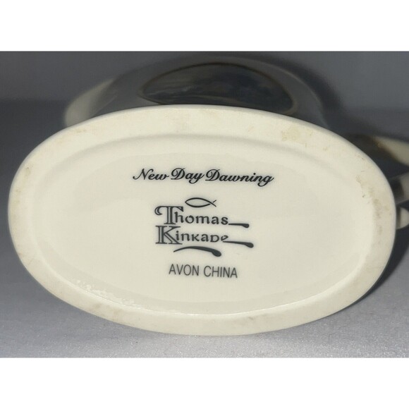 Thomas Kincaid Avon New Day Drawing Creamer & Stepping Stone Cottage Sugar Bowl - Picture 9 of 12